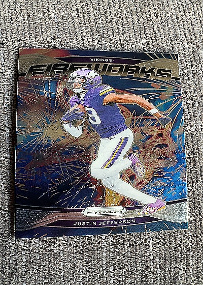 2024 Panini Prizm Fireworks Justin Jefferson — front