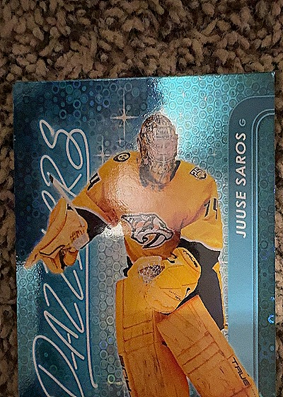 2024-25 Upper Deck Dazzlers Blue Juuse Saros — front