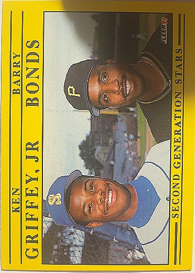 1991 Fleer #710 Ken Griffey Jr, Barry Bonds — front
