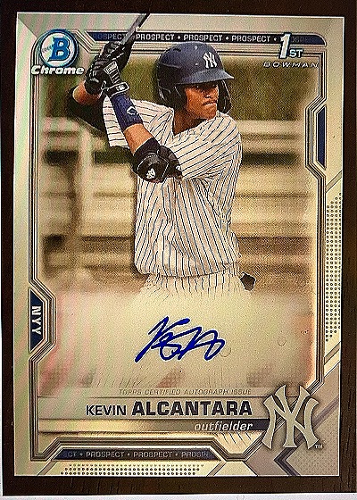 Kevin Alcantara 1st Bowman Chrome Autograph — front