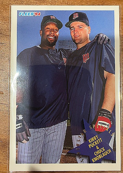 1994 Fleer #712 Kirby Puckett / Chuck Knoblauch — front