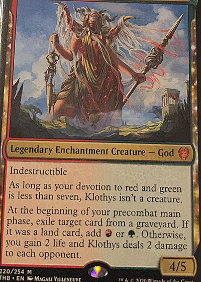 Klothys, God of Destiny — front