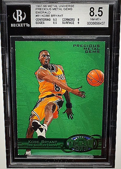 1997-98 Metal Universe Precious Metal Gems Emerald #81 Kobe Bryant — front