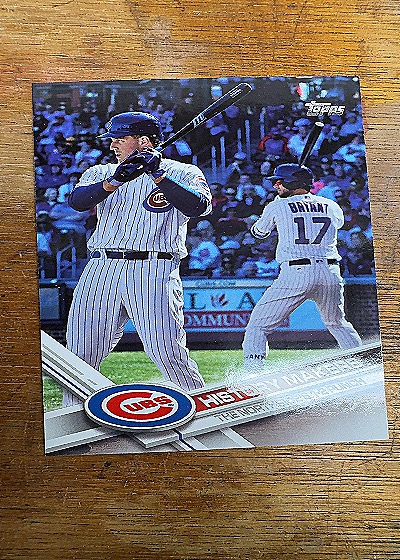 2017 Topps Update #US176 History Makers Kris Bryant Anthony Rizzo — front
