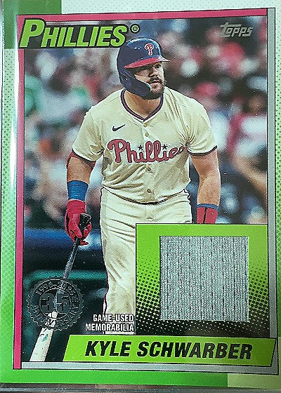 2025 Topps 1990 Topps Baseball Relics Kyle Schwarber — front