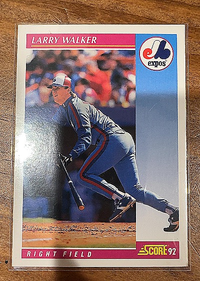 1992 Score #199 Larry Walker — front