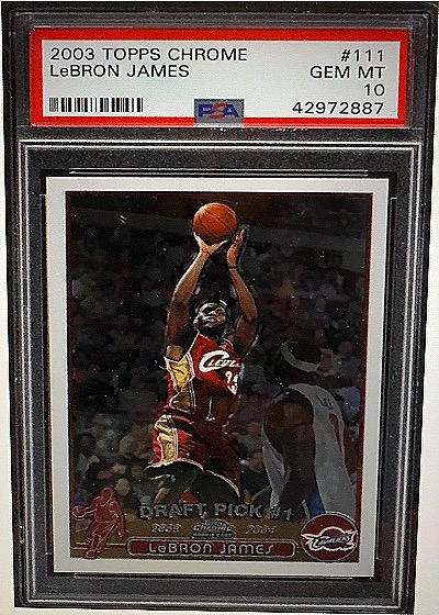 2003 Topps Chrome LeBron James Rookie Card — front
