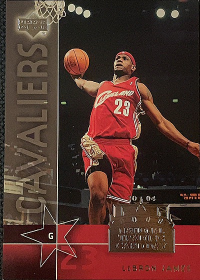 2004 Upper Deck National Trading Card Day LeBron James — front