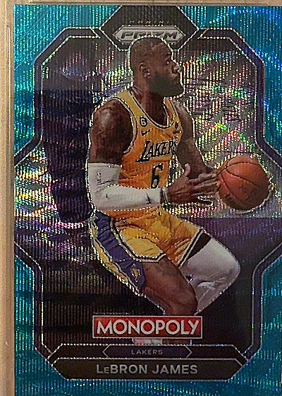 2022-23 Panini Prizm Monopoly All-Stars Teal Wave #PS7 LeBron James — front