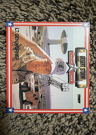 Lt. Gen. Horner Desert Storm Trading Card — front