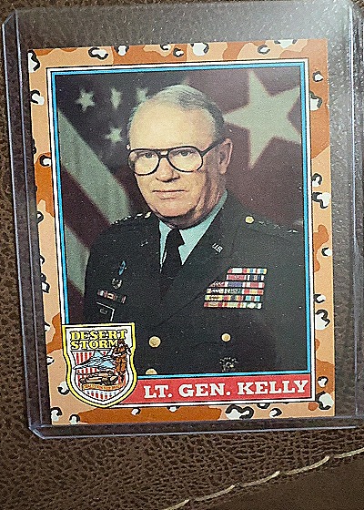 1991 Topps Desert Storm #160 Lt. Gen. Kelly — front