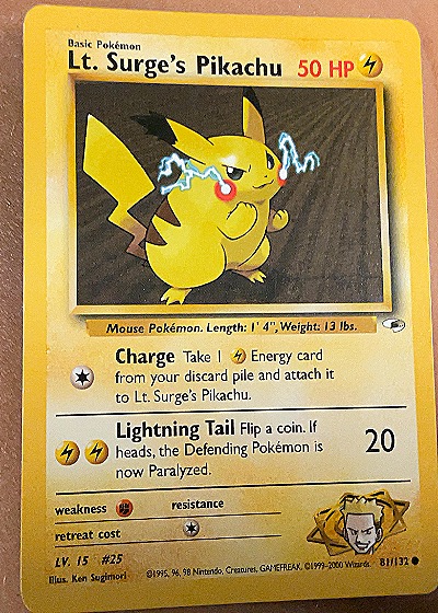 Lt. Surge's Pikachu — front