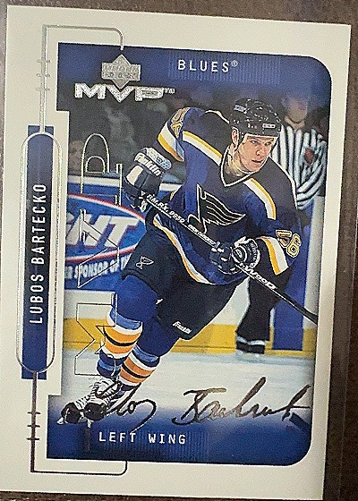 1999-00 Upper Deck MVP Silver Script #187 Lubos Bartecko — front