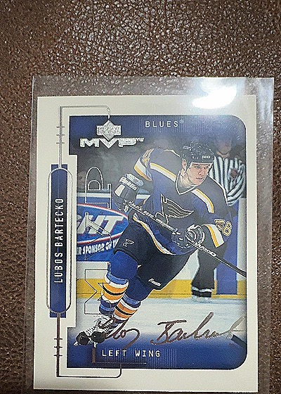 1999-00 Upper Deck MVP Lubos Bartecko — front