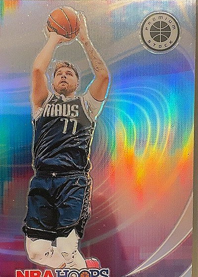 2023-24 Panini NBA Hoops Premium Stock Anti-Gravity Luka Dončić Silver Prizm — front