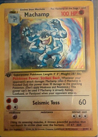 Machamp 1st Edition Holo — front