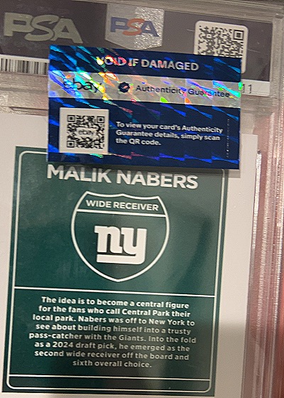 Malik Nabers 2024 Donruss White Hot Rookie — front