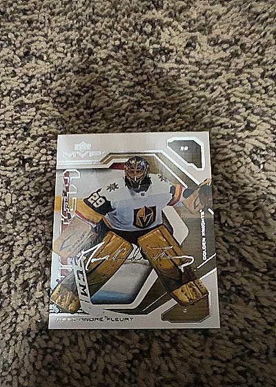 Marc-Andre Fleury 2021-22 Upper Deck MVP Watch Silver Script — front