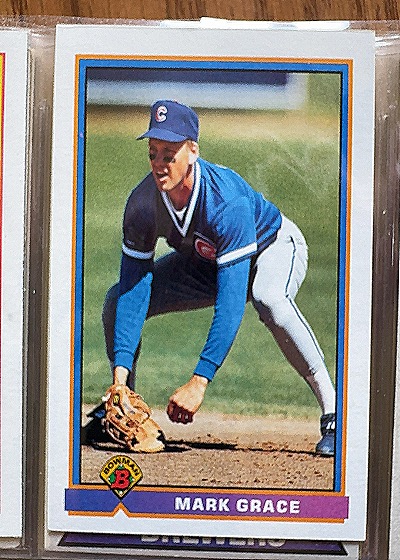 1991 Bowman Mark Grace #433 — front