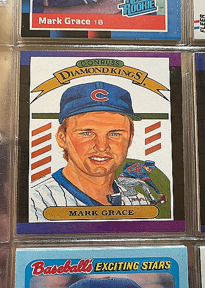 1989 Donruss Diamond Kings #17 Mark Grace — front