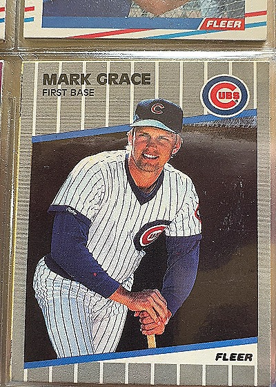 1989 Fleer Mark Grace — front