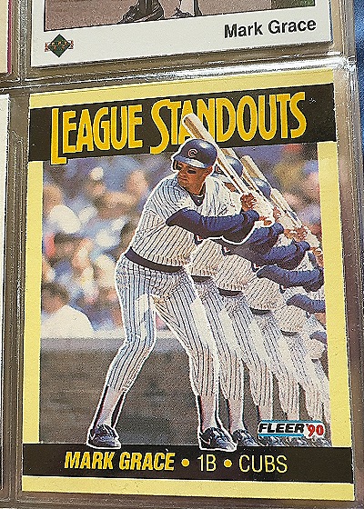 Mark Grace 1990 Fleer League Standouts — front