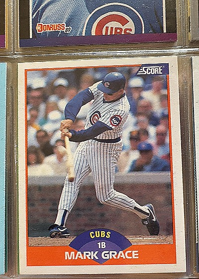 1989 Score Mark Grace — front