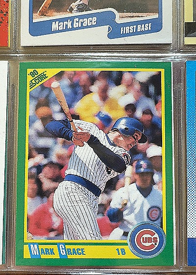 1990 Score Mark Grace #150 — front