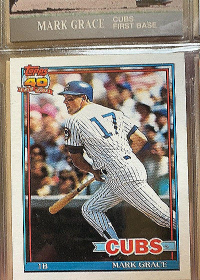 1991 Topps #520 Mark Grace — front
