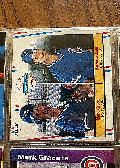 1988 Fleer Major League Prospects Mark Grace / Darrin Jackson — front