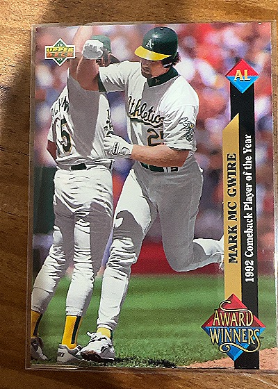 1993 Upper Deck #493 Mark McGwire — front