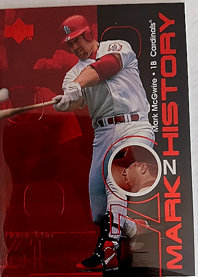 1999 Upper Deck Challengers for 70 Mark on History #M16 Mark McGwire — front
