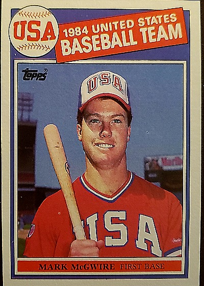 1985 Topps Mark McGwire USA Baseball Team — front