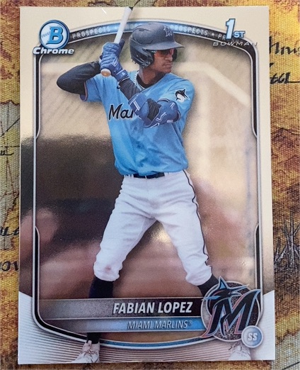 2025 Bowman Chrome Prospects #BCP-19 Fabian Lopez — front