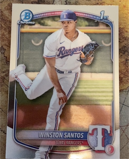2025 Bowman Chrome Prospects #BCP-121 Winston Santos — front