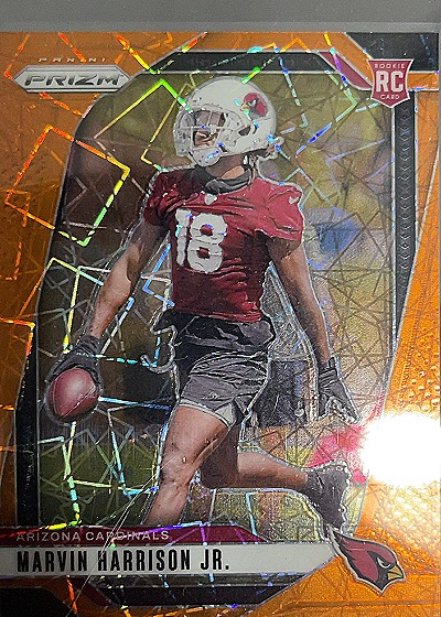 2024 Panini Prizm Marvin Harrison Jr. Orange Lazer Prizm — front