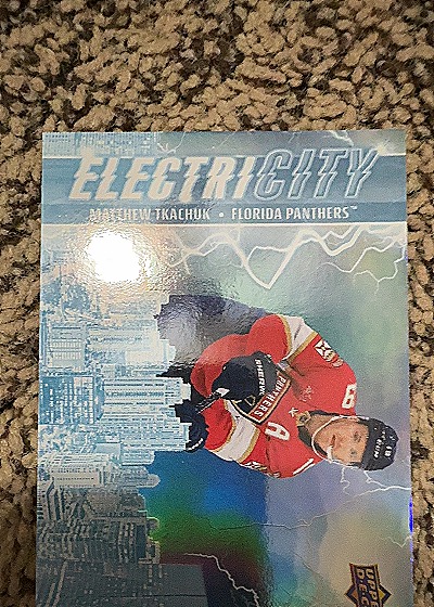 2024-25 Upper Deck Electricity #EC-17 Matthew Tkachuk — front