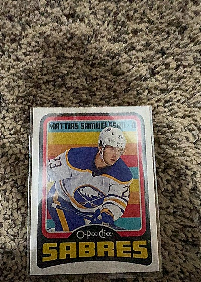 Mattias Samuelsson O-Pee-Chee Sabres — front