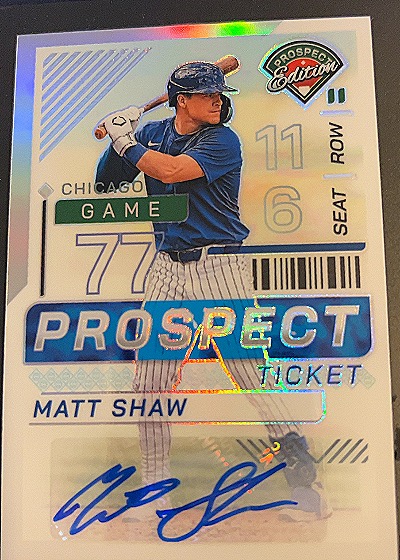 Matt Shaw Prospect Ticket — front
