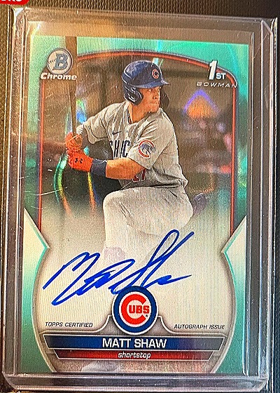 2023 Bowman Chrome 1st Matt Shaw Autograph — front