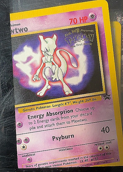 Mewtwo WB Presents Pokémon The First Movie Promo — front