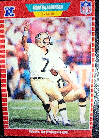 1989 Pro Set Morten Andersen — front