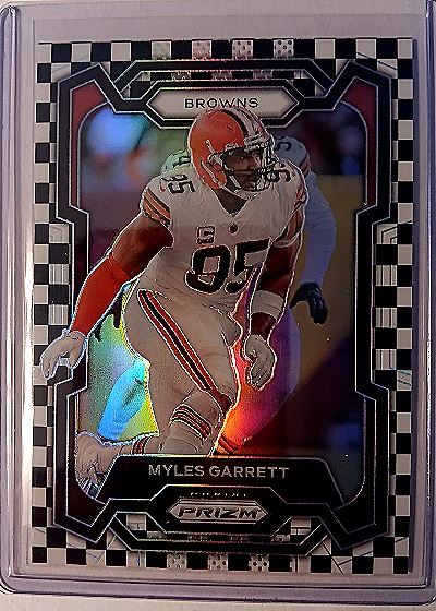 Myles Garrett 2023 Panini Prizm Black & White Checkerboard — front