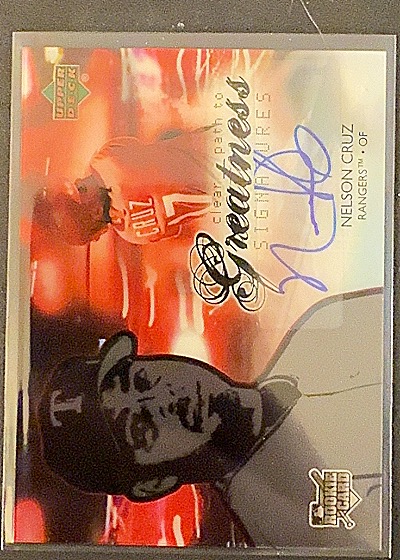 2006 Upper Deck Future Stars Clear Path to Greatness Signatures Nelson Cruz — front