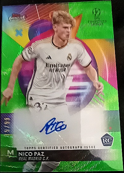 2023-24 Topps Finest UEFA Club Competitions Nico Paz — front
