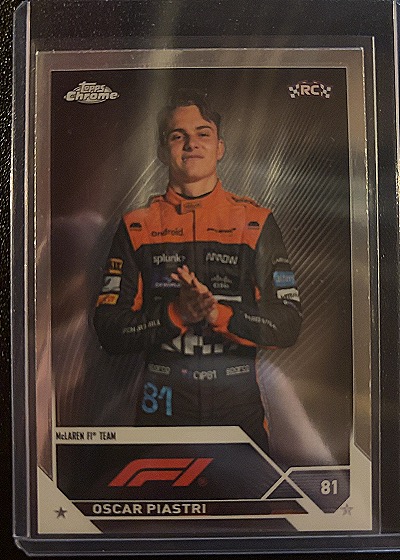 Oscar Piastri 2023 Topps Chrome Formula 1 Rookie Card — front