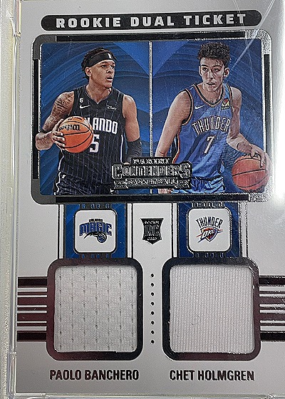 2022-23 Panini Contenders Rookie Dual Ticket Paolo Banchero Chet Holmgren — front