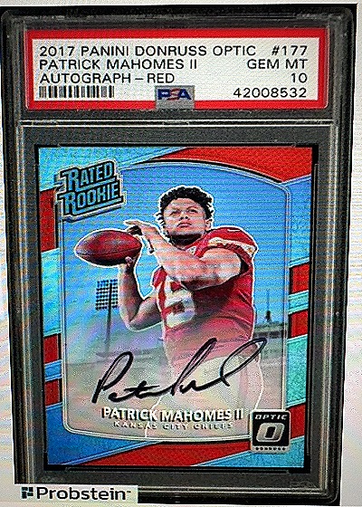 2017 Panini Donruss Optic Rated Rookie #177 Patrick Mahomes II — front