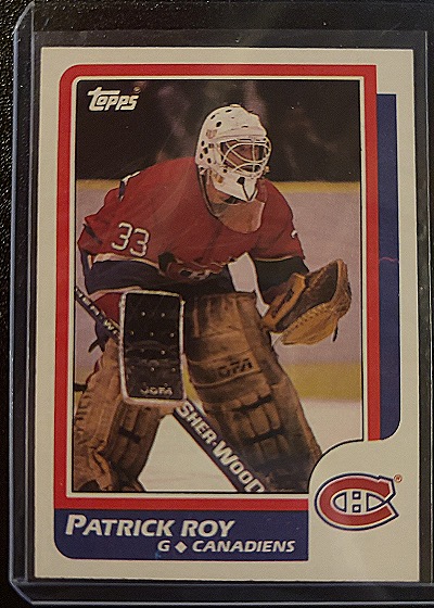 1986-87 Topps Patrick Roy Rookie Card — front