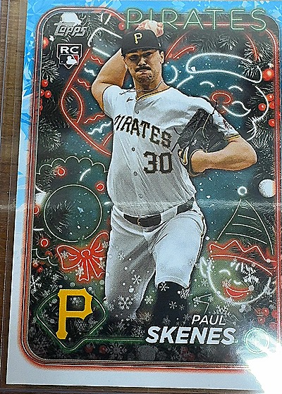 2024 Topps Holiday Paul Skenes — front